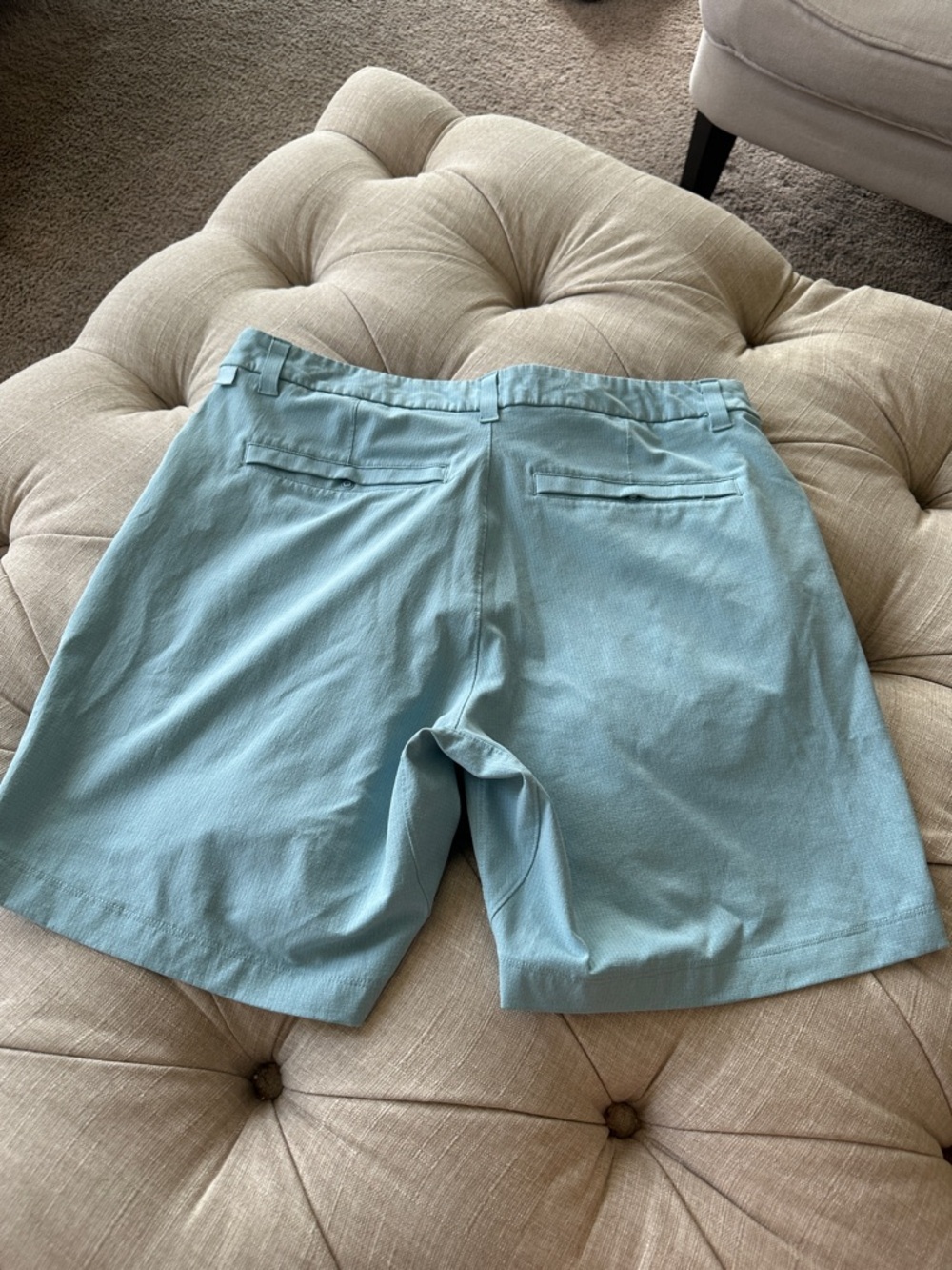lululemon athletica Men’s Light Blue Chino-Style Shorts - Picture 2 of 5